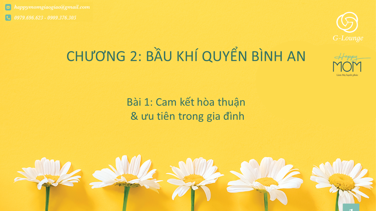 Happy Mom - Chương 2 (1) - Cam kết hòa thuận & ưu tiên trong gia đình